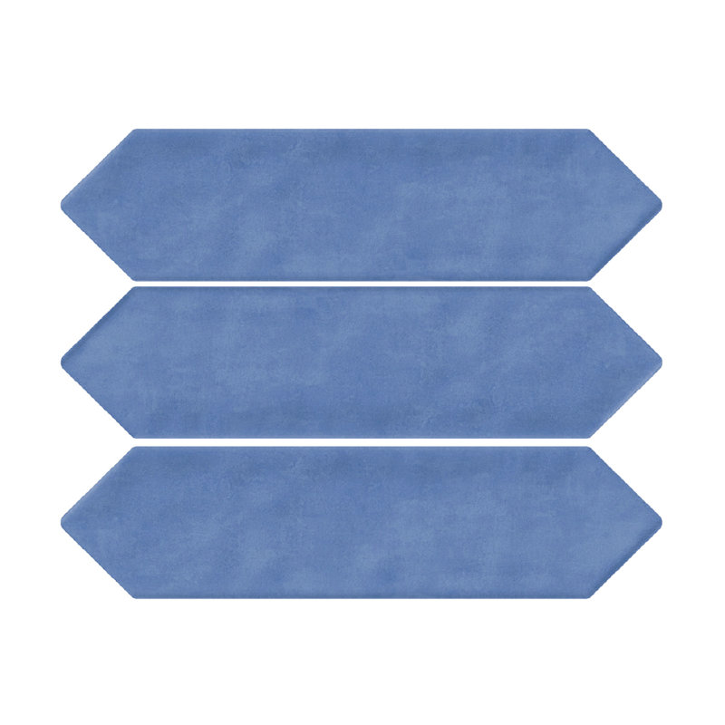 Glazed Ceramic Picket Subway Tile 3" x 12"- Glossy, Blue