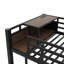 Lit superposé simple en métal avec tablettes de rangement et ports USB, noir-121067041