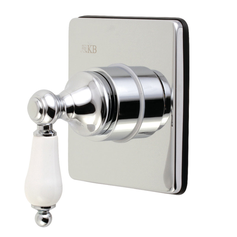 Kingston Brass Single-Handle Wall Mount Three-Way Diverter Valve with Trim Kit, Polished Chrome