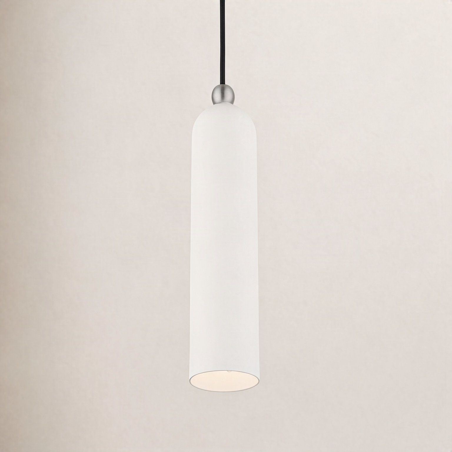 Hanne Dimmable Cylinder Single Light Pendant, White