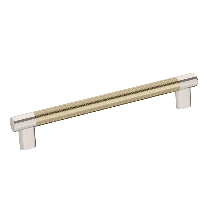 Poignée d'armoire Esquire 8 po (203 mm) nickel poli / champagne doré, Nickel poli / champagne doré