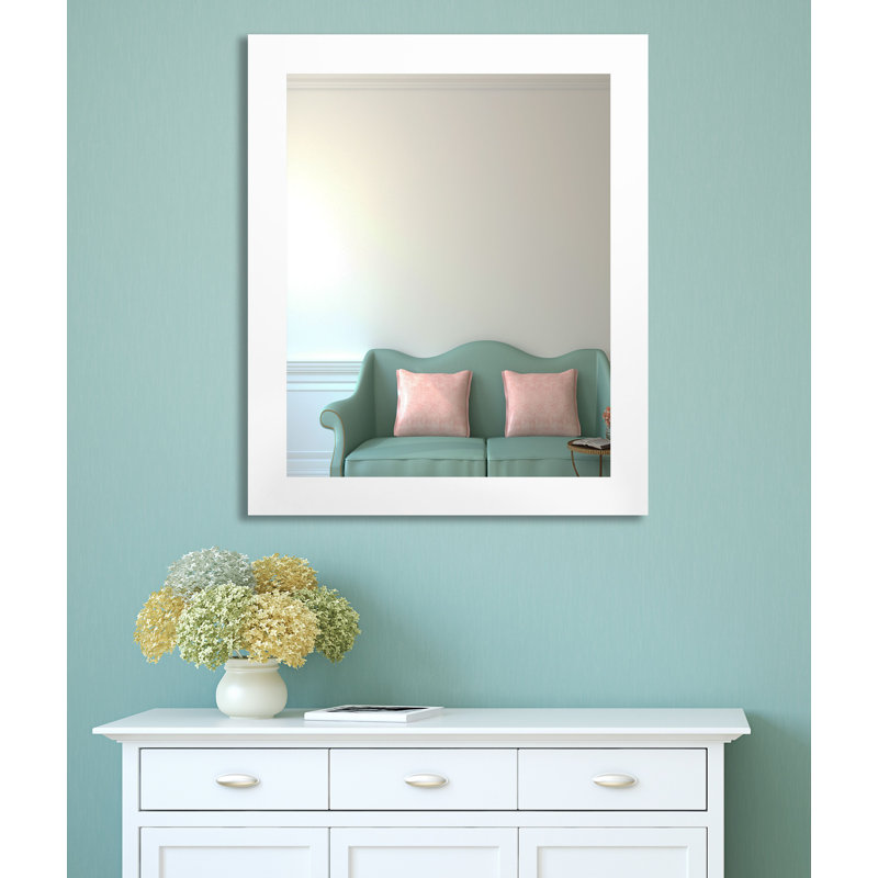 Miroir d'appoint mural Alacazar, 45,5 po x 39,5 po, Blanc