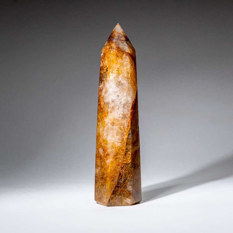 Genuine Polished Lemon Quartz Point (1.6 Lbs)