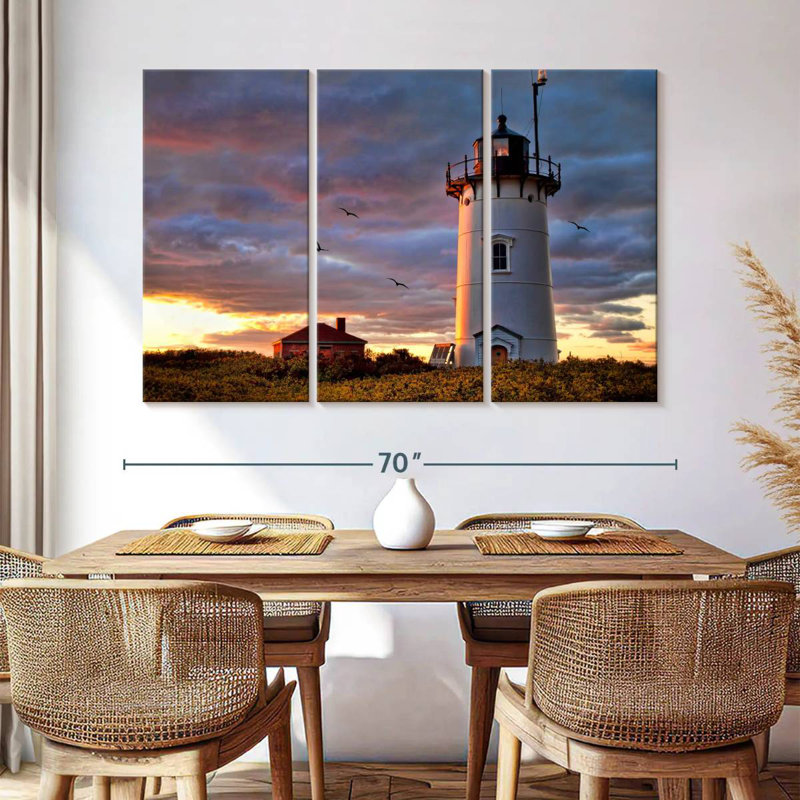 Lilie Race Point Lighthouse Sunset, 48" H x 74" W