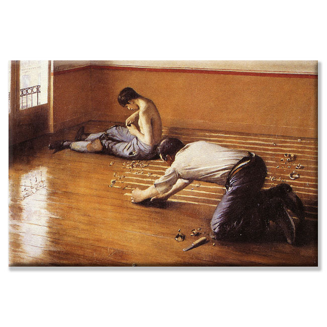 « the floor scrapers » par gustave caillebotte, reproduction d’art, 16" H x 24" W, Wrapped Canvas