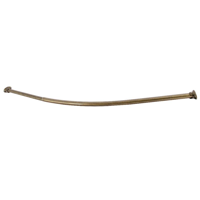 Tringle à rideau de douche courbée réglable de 47 à 60 pouces Kingston Brass Edenscape, Laiton antique