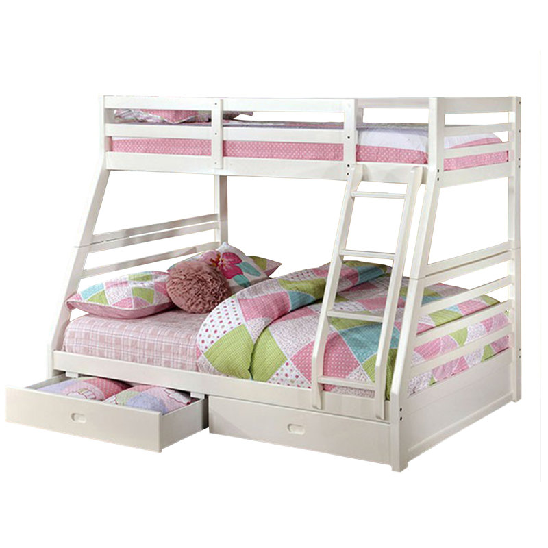 Lit superposé simple avec tiroirs trendy Keairah