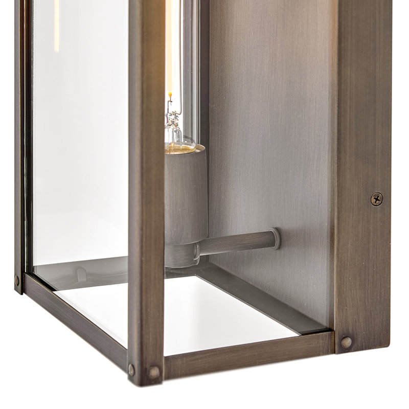 Hinkley Max Large Wall Mount Lantern, Brown, 20" H x 7.5" W x 6" D