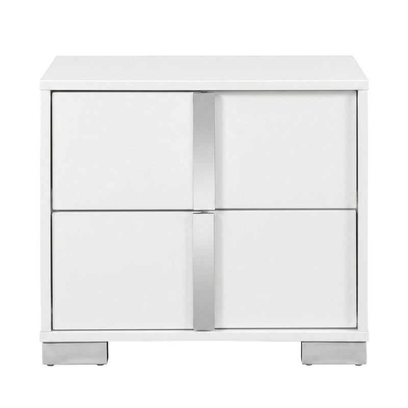 Carson White 2 Drawers 23.5In. W Nightstand, White