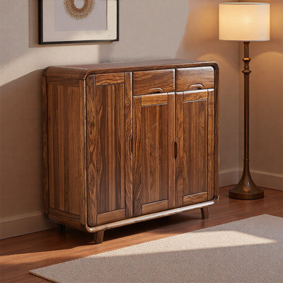 Armoire à chaussures en bois massif de style chinois