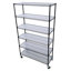 Étagère à 6 niveaux en fil métallique robuste, capacité totale de 6 000 lb, certifiée NSF, noire, 18 po x 48 po x 82 po-130134706