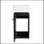 Pritee Classic Vintage White Wash Console with Brown Wood Top
