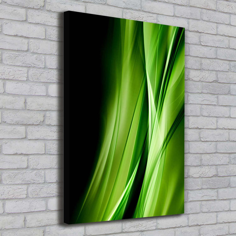 Green Waves Background - Wrapped Canvas Print