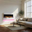 Castleton Fires & Fireplaces 110cm W White Electric Fireplace with 6824.28 BTU