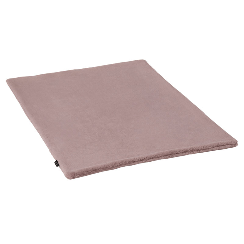 Couverture en fausse fourrure Hamayal, L 30 po x L 40 po, Rose poudreux