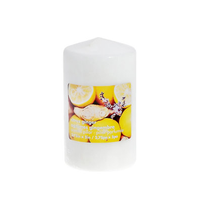 Bougie pilier parfumée citron et gingembre