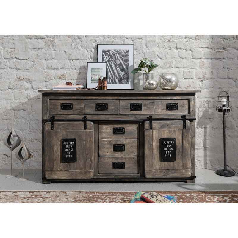 Railway 150cm Sideboard, Grey