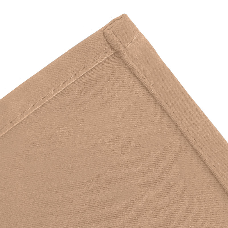 100% Room Darkening Blackout Eyelet Curtains (Set Of 2) , Beige, 168cm Width x 183cm Drop