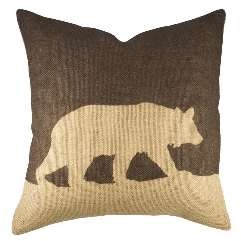 Jute / Sisal Reversible Throw Pillow, Brown