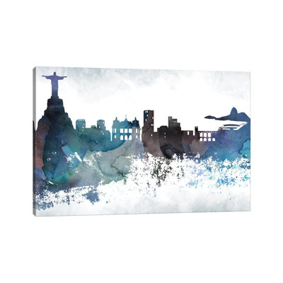 Rio Bluish Skylines by WallDecorAddict - Gallery-Wrapped Canvas Giclée on Canvas