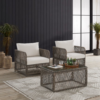 Cobe 3-piece Wicker Outdoor Chair Set