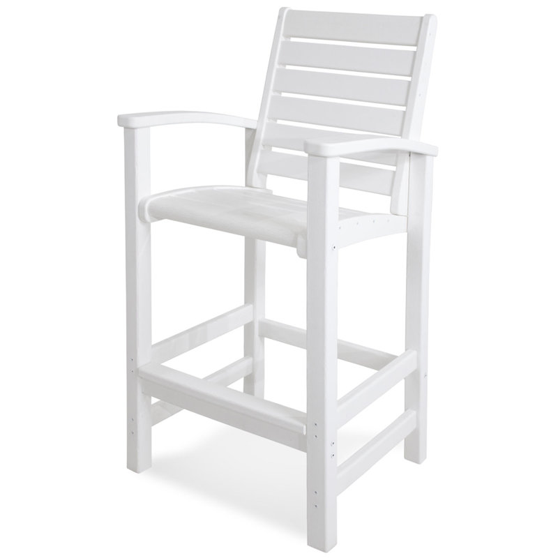 Chaise de bar POLYWOOD Signature, Blanc