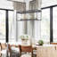 Lustre linéaire moderne 30 po noir et or pour îlot de cuisine, réglable 4 lumières