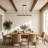 5 - Light Dimmable Shaded Dome/Cone Linear Chandelier-1245544445