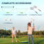4m Portable Badminton Net Set with Freestanding Base, Easy Setup