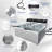 Commercial Deep Fryer with Basket,  Stainless Steel Electric Countertop Fryer with Tanks and Temperature Control for Restaurant and Home Use-114113215-114113213