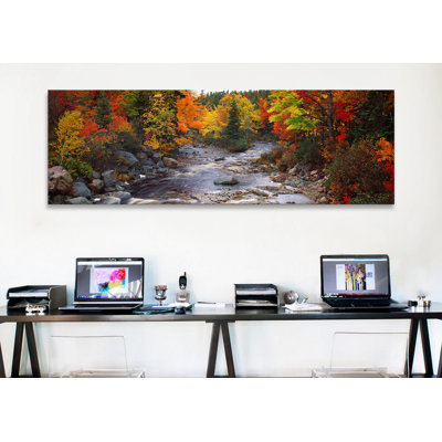 «Stream with Trees in a Forest in Autumn, Nova Écosse, Canada», reproduction de photo sur toile
