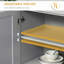 Armoire de cuisine moderne autoportante avec portes, tiroir, étagère réglable, gris