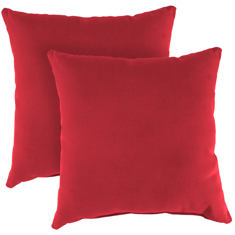 Sunbrella Outdoor Throw Pillow, Canvas Blush Sunbrella® Canvas