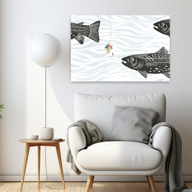 Pêche à la mouche III, H 24 po x l 36 po