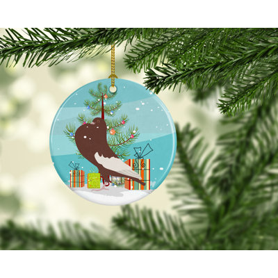 3'' Ceramic Animals Holiday Shaped Ornament