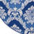 6 X 9 Blue And Ivory Damask Area Rug-1542014859