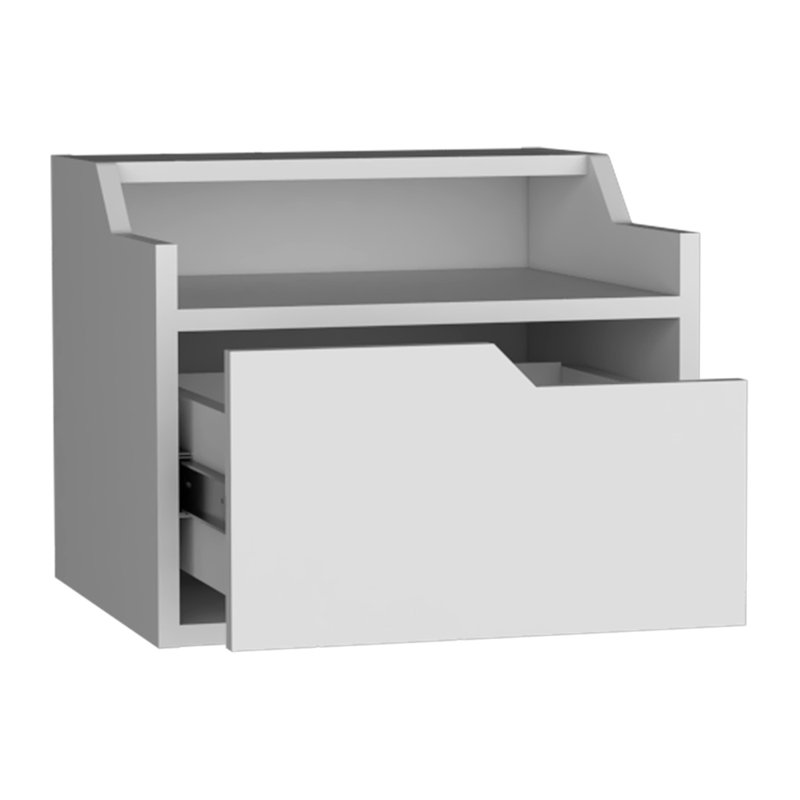 Floating Nightstand Chester, Bedroom, White, White