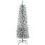 Arbre de Noël artificiel 6 pi avec 329 pointes enneigées, base en métal, arbre de Noël réaliste