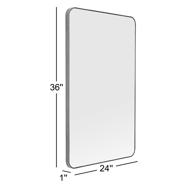 Somerset Accent Mirror, Matte Black, 36" H x 24" W