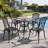 5-Piece Patio Cast Aluminum Dining Set with Umbrella Hole