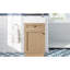 Meuble-lavabo de 18,5 po de style rustique avec lavabo en résine réversible, fabrication d'armoire, tablette intérieure réglable pour un rangement personnalisé, poignées élégantes en alliage de zinc, surface en grain de bois, conception à fermeture en douceur