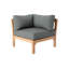 Monterey Teak Outdoor Lounge Corner Chair with Sunbrella Cushions-1597202429