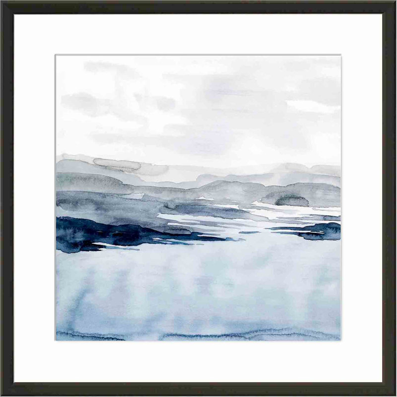 Faded Horizon I by Grace Popp, 16.09" H x 16.09" W x 1.1" D, Black