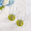 Gem Peridot Acid Vegan Leather Round Coasters
