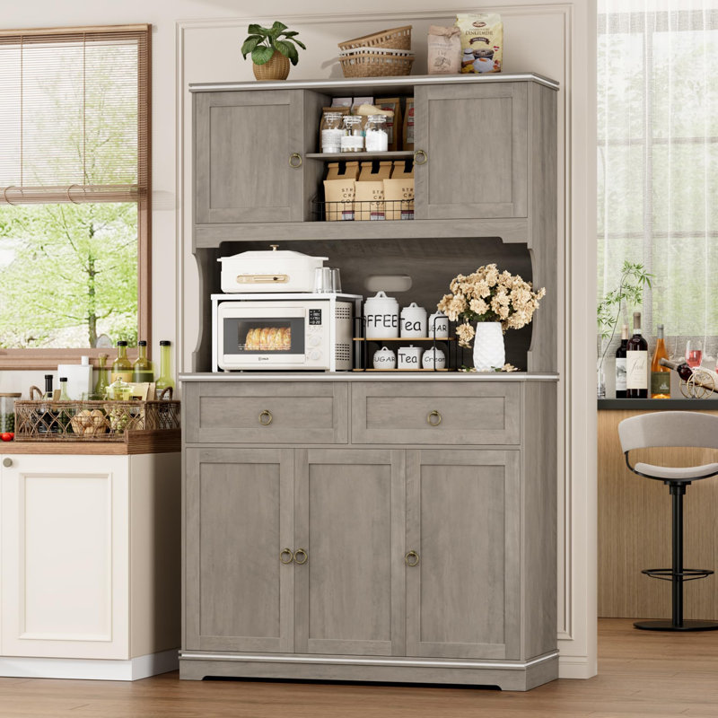 Armoire de rangement pour garde-manger, Gris cendre