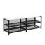 Lit plateforme simple en métal avec rangement et armoire exceptionnellement en bois, noir remarquable-970585175