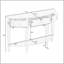 Table console moderne avec 3 tiroirs et 1 tablette-1880814948
