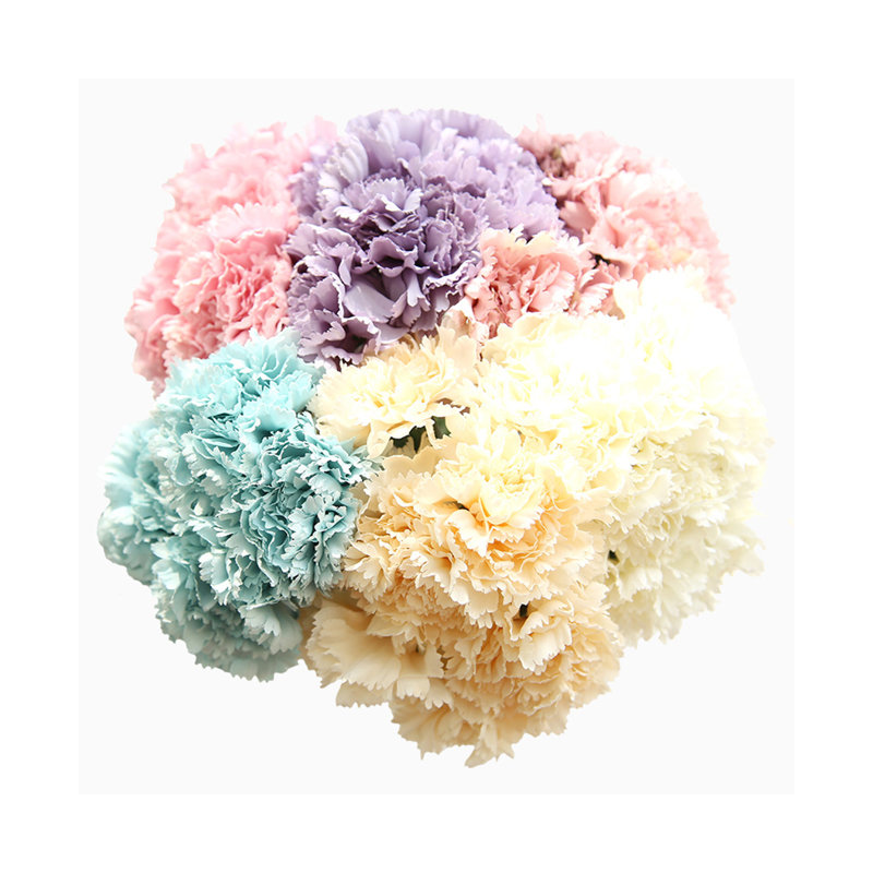 Faux Silk Carnation Arrangement, Light Purple