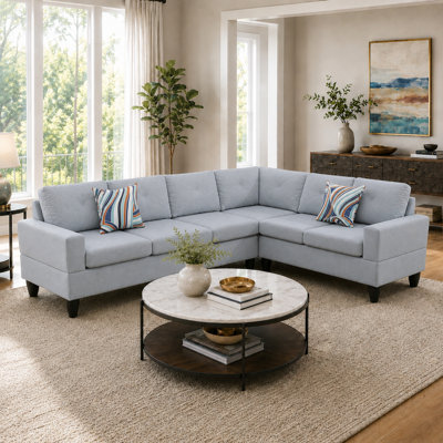Modular 4-Piece Sectional Sofa – Customizable Corner Couch for Movie Nights & Family Gathering, Easy Rearrange Design, Multiple Colours Available