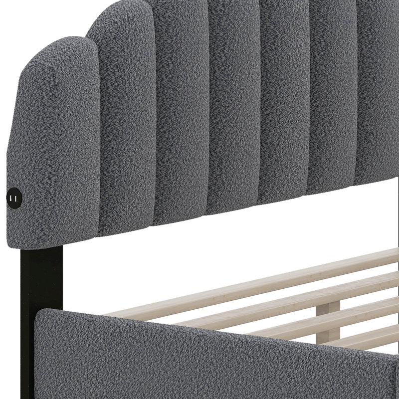 Ensemble de chambre à coucher Erardo, Gris